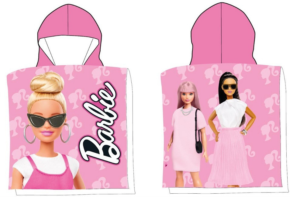 Barbie Street Style laste rannapontšo 50×100 cm (kiiresti kuivav) – tootepilt