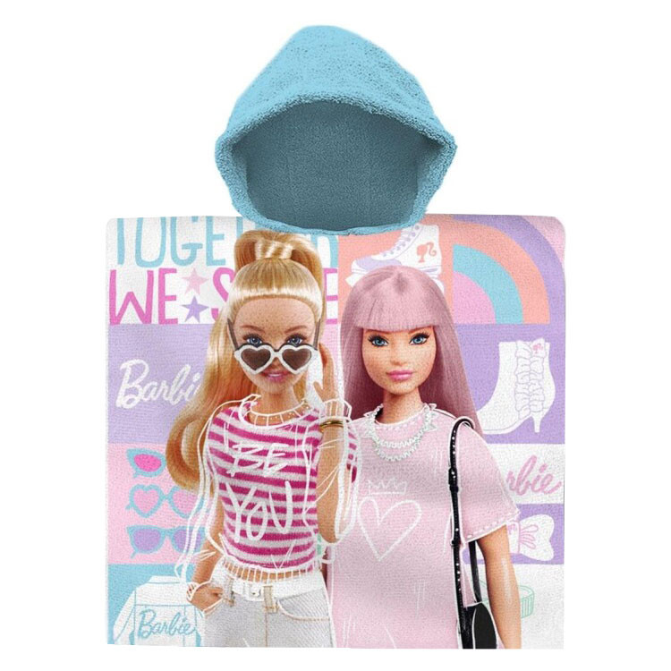 Barbie Together laste rannapontšo 60×120 cm – tootepilt