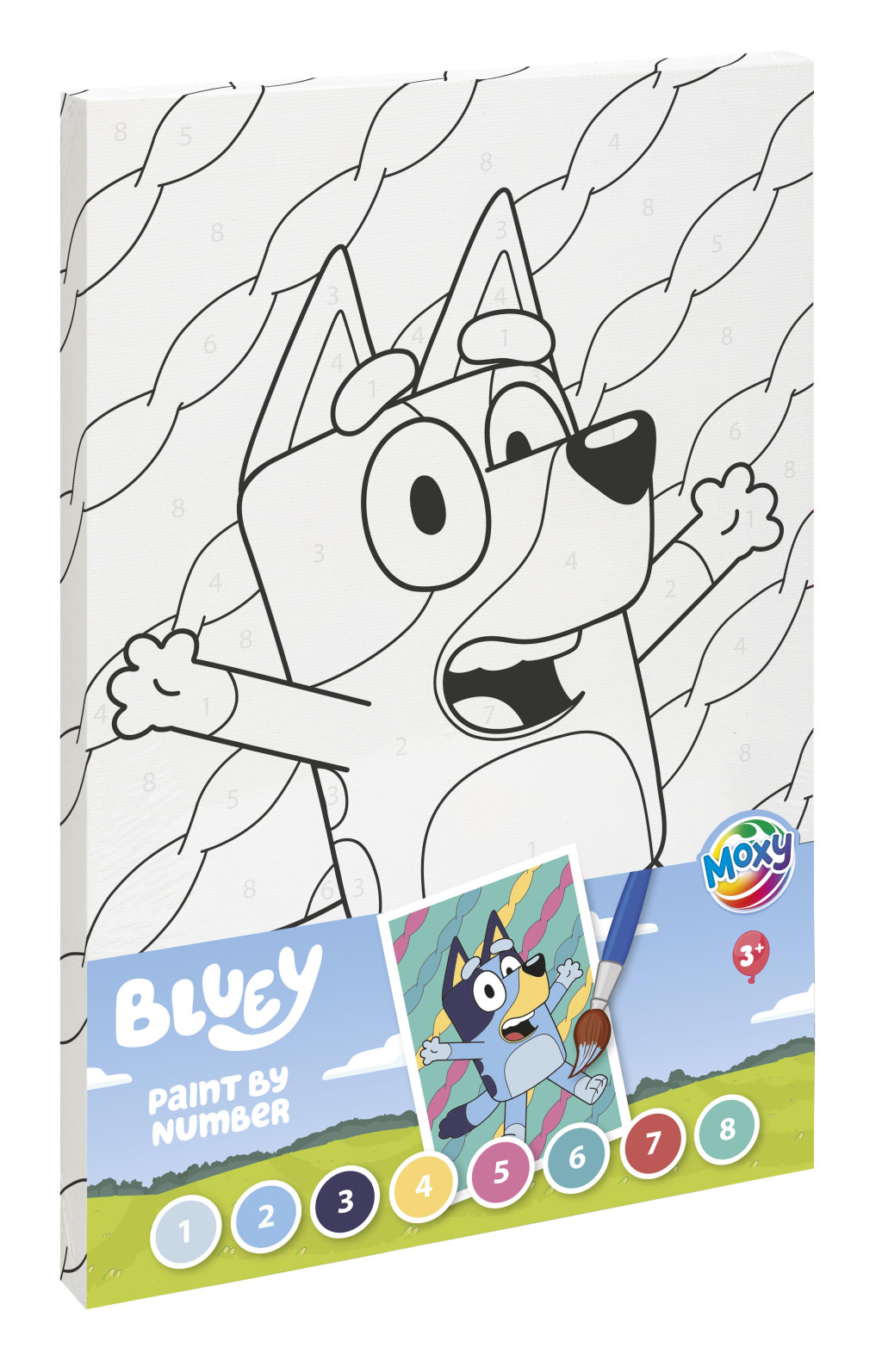 Bluey Happy numbrite järgi maalimise komplekt – tootepilt