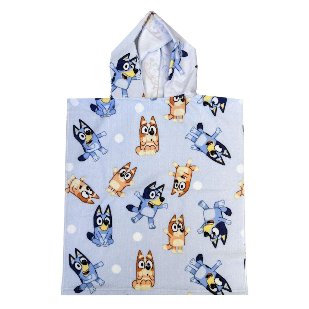 Bluey laste rannapontšo 50×115 cm – tootepilt