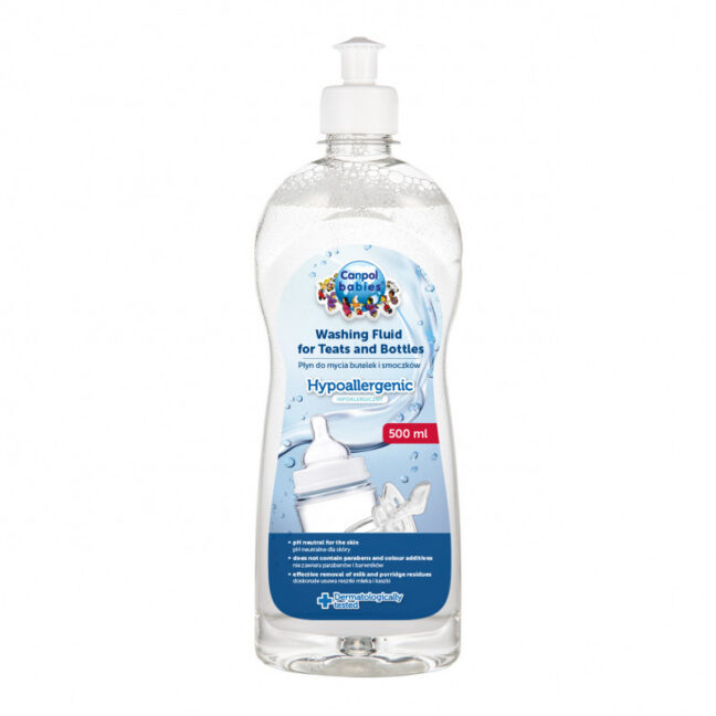 CANPOL 1/500 Ekologiczny płyn do mycia smoczków i butelek 500 ml – tootepilt