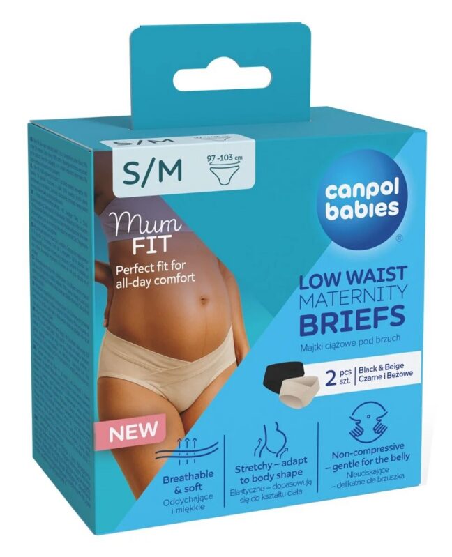 CANPOL 78/018 Mum fit majtki ciążowe pod brzuch rozmiar S/M 2 szt. – tootepilt
