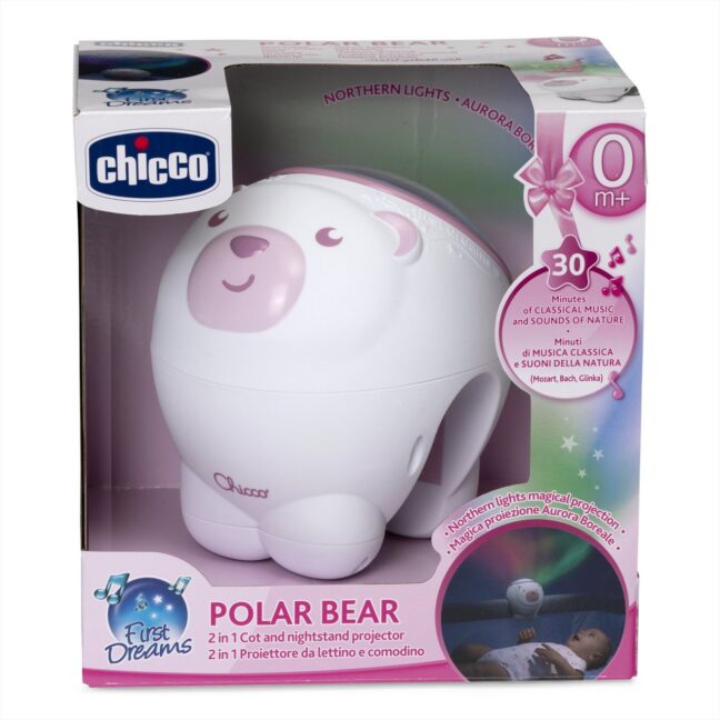 Chicco Polar Bear jääkaru-projektor, roosa