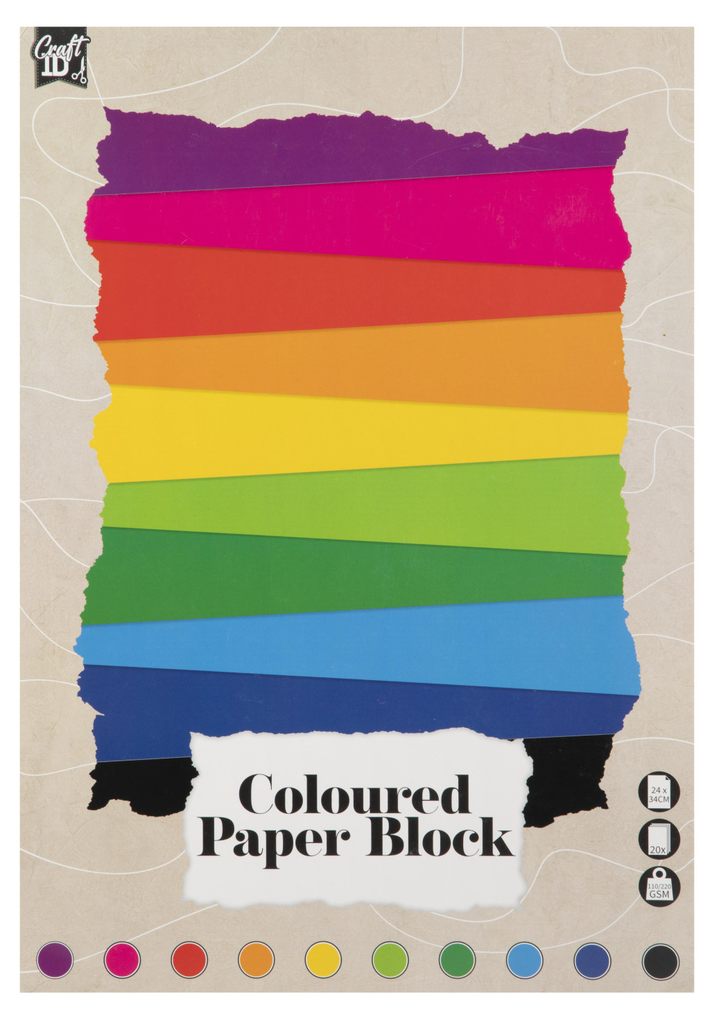 Craft Bright Drawing Pad 24×34 cm 12 Colors – tootepilt