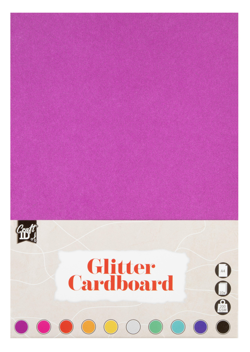 Craft glitter cardboard paper A4 12 colors – tootepilt