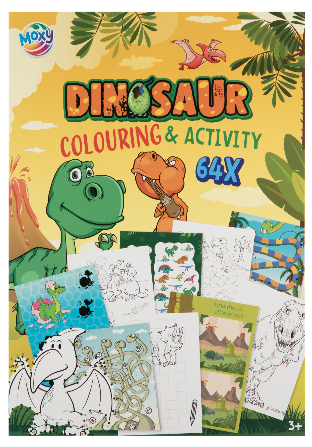 Dinosaur Fun värvimis- ja tegevuskomplekt 64 pages – tootepilt