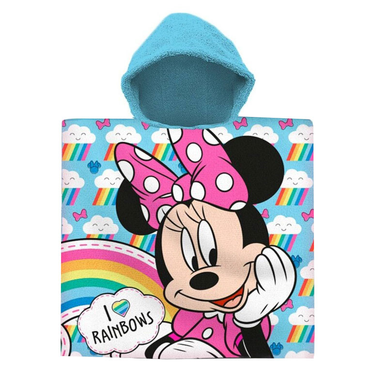 Disney Minnie Rainbows laste rannapontšo 60×120 cm – tootepilt