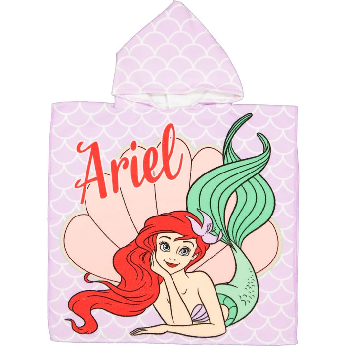 Disney Princess Ariel laste rannapontšo 60×120 cm (kiiresti kuivav) – tootepilt
