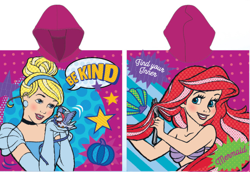 Disney Princess Story laste rannapontšo 55×110 cm (kiiresti kuivav) – tootepilt