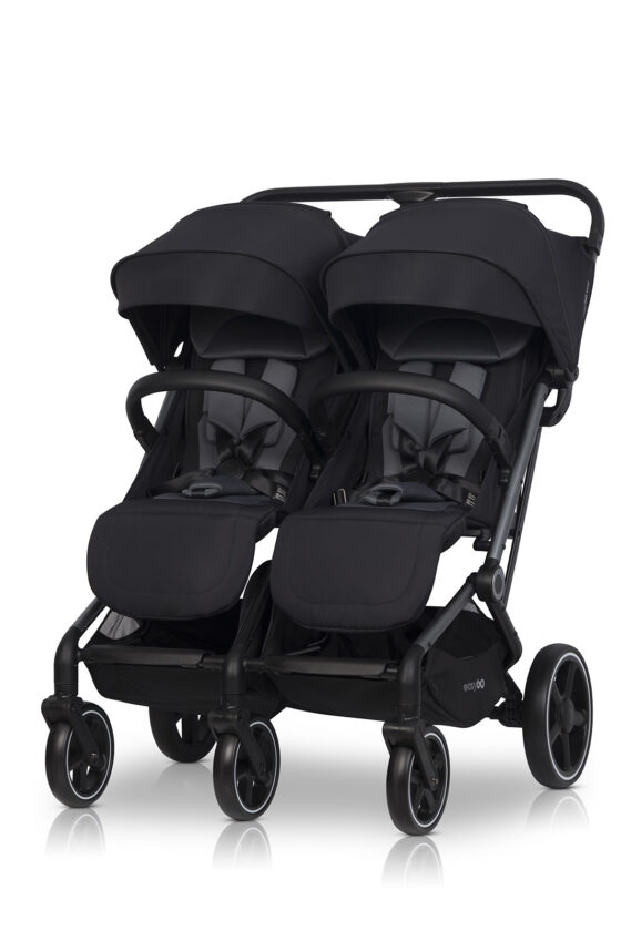 EasyGo Echo kaksikute jalutuskäru, must (Ebony Black) – foto 2