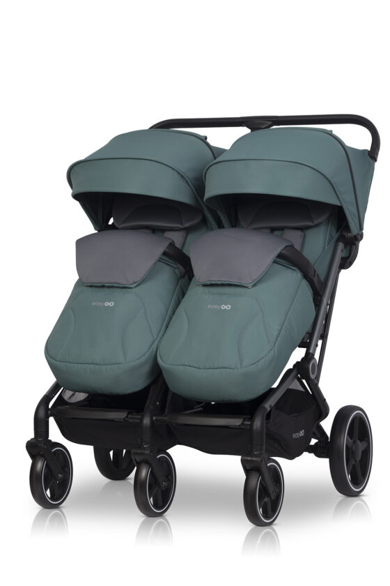 EasyGo Echo kaksikute jalutuskäru, roheline (Sage Green) – foto 2