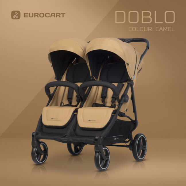 Euro-Cart Doblo kaksikute jalutuskäru, Camel – foto 2