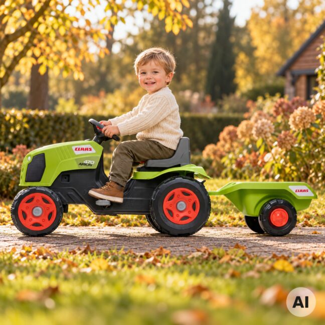 FALK Claas Arion 470 pedaaltraktor haagise ja avatava kapotiga, 2–6-aastastele – toote pilt 3