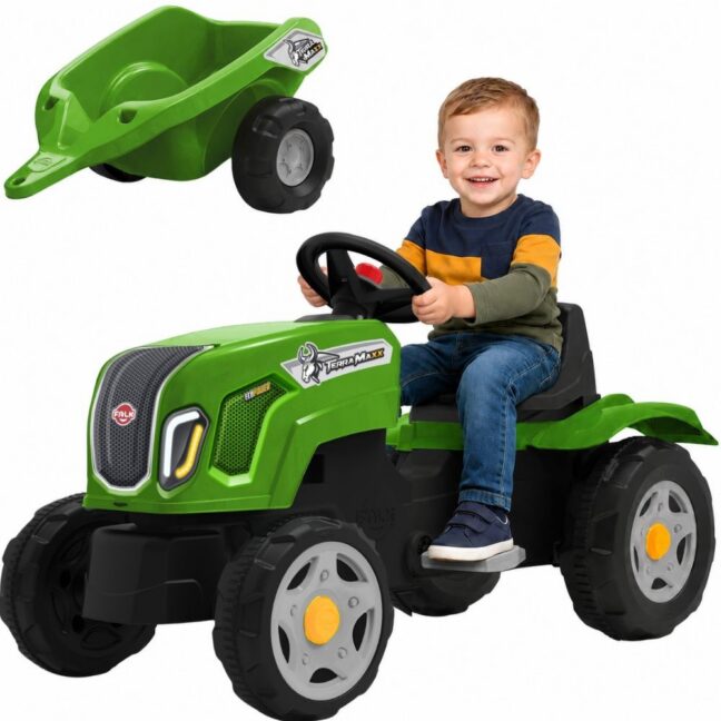 FALK Claas Terra Maxx pedaaltraktor haagise ja avatava kapotiga, 2–6-aastastele – toote pilt 2