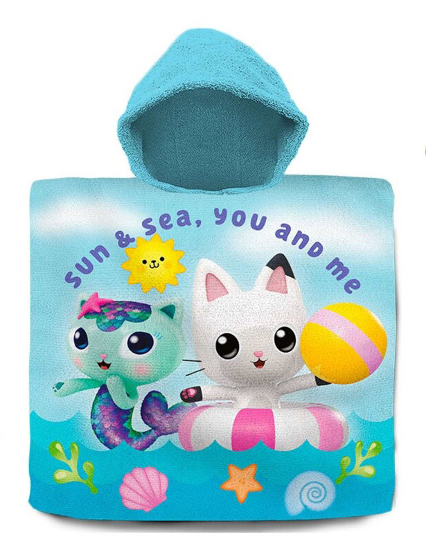 Gabby's Dollhouse Sun and Sea laste rannapontšo 60×120 cm – tootepilt