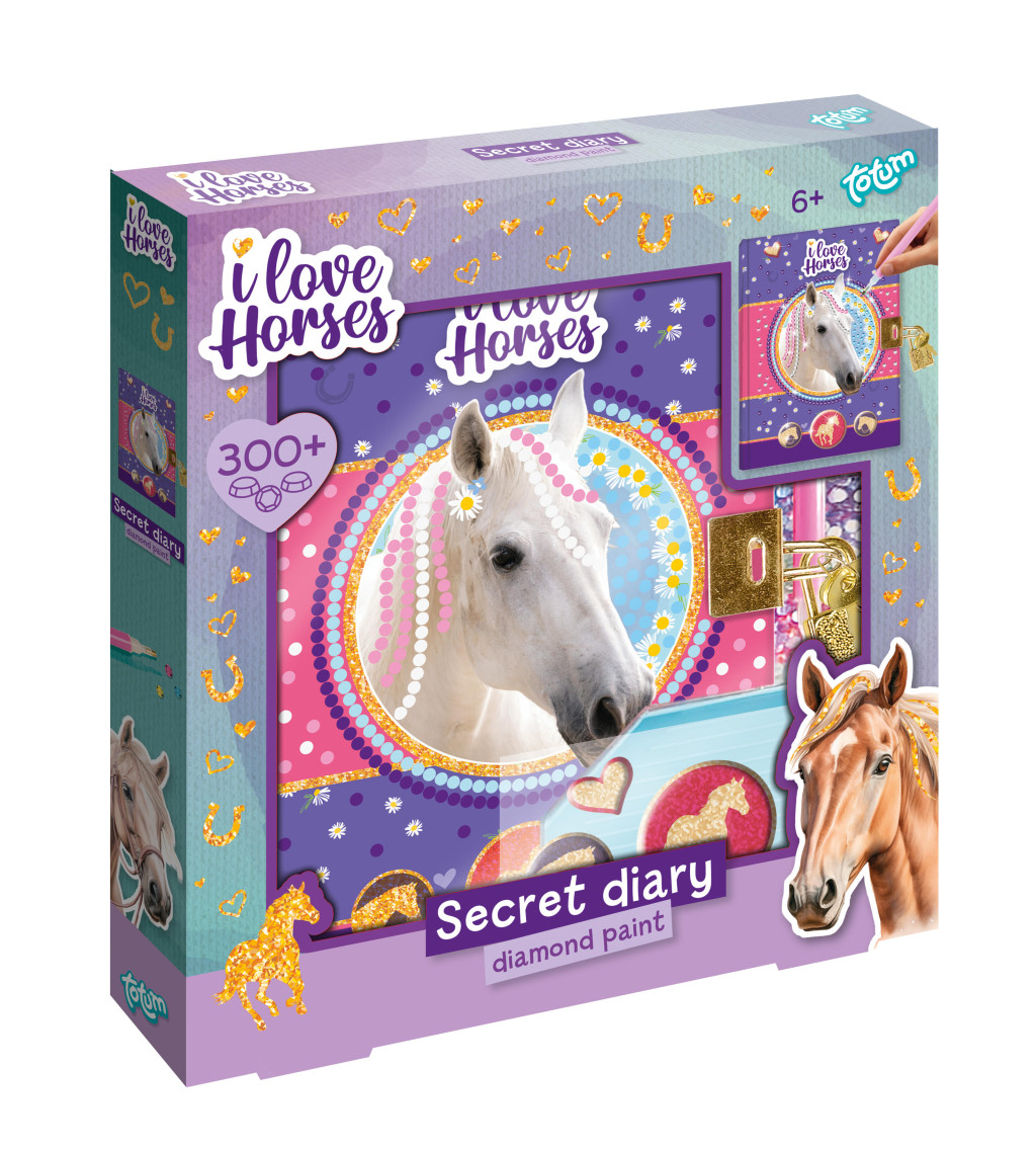 Horses Love teemantmosaiik Locksmith Diary – tootepilt