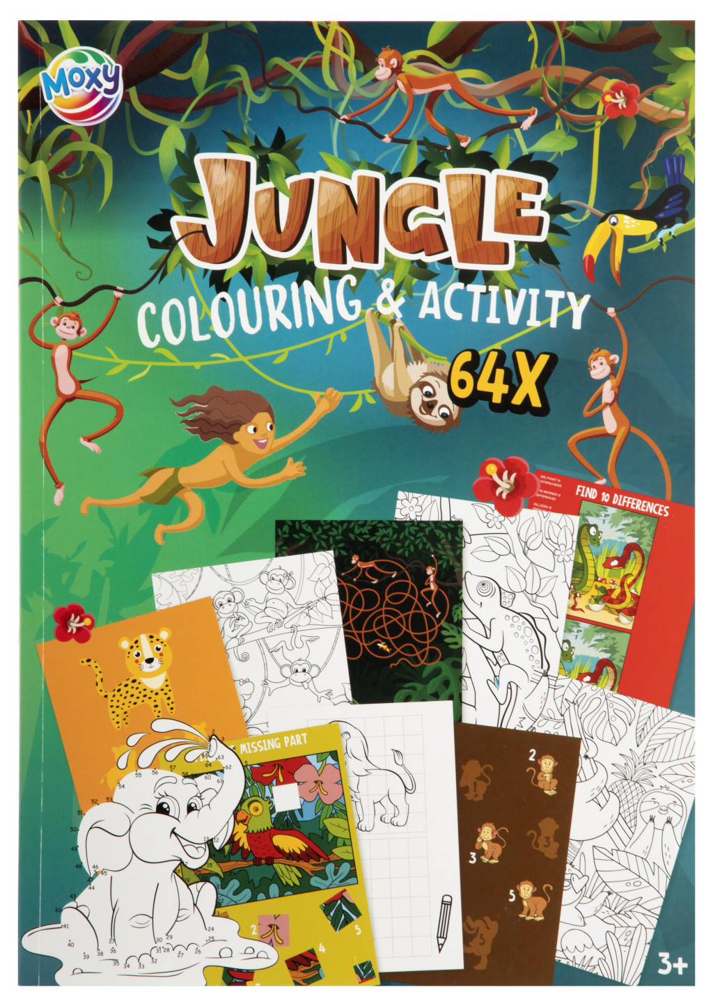 Jungle Fun värvimis- ja tegevuskomplekt, 64 pages – tootepilt