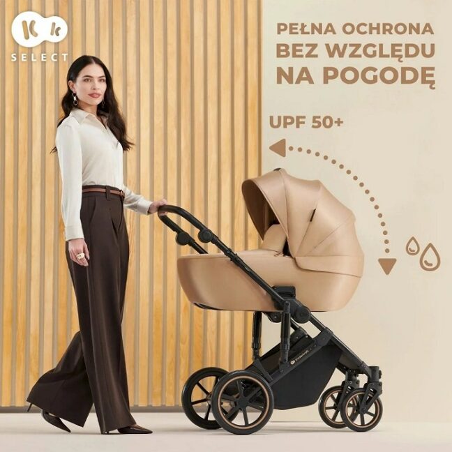 Kinderkraft PRIME 2 3-in-1 vankrikomplekt MINK PRO turvahälliga, beež – foto 2