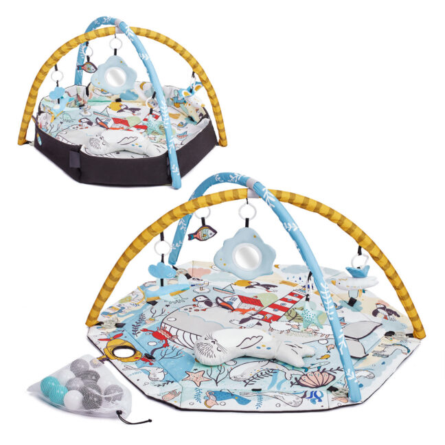 Kinderkraft SMARTPLAY SEA tegelusmatt pallidega, 2 ühes