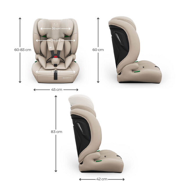Kinderkraft COMFORT UP 2 PLUS i-Size turvatool 76–150 cm, beež