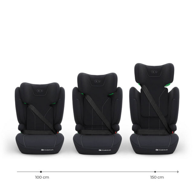 Kinderkraft I-SPARK 2 PLUS i-Size turvatool 100–150 cm, must