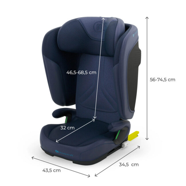 Kinderkraft UNITY 2 i-Size turvatool 100–150 cm, tumesinine – foto 2