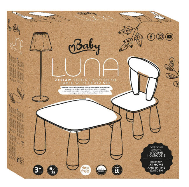 Maltex Luna Classic valge-roheline laste laua ja tooli komplekt, lisavaade 2