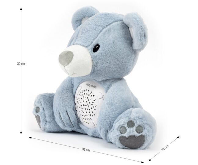MILLY MALLY mänguasi pluszowa z projektorem Milly Bear sinine – tootepilt