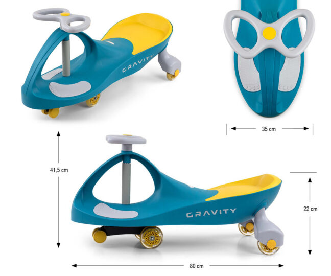 MILLY MALLY pealeistutav sõiduk Grawitacyjny Gravity roheline Yellow – detailvaade 2