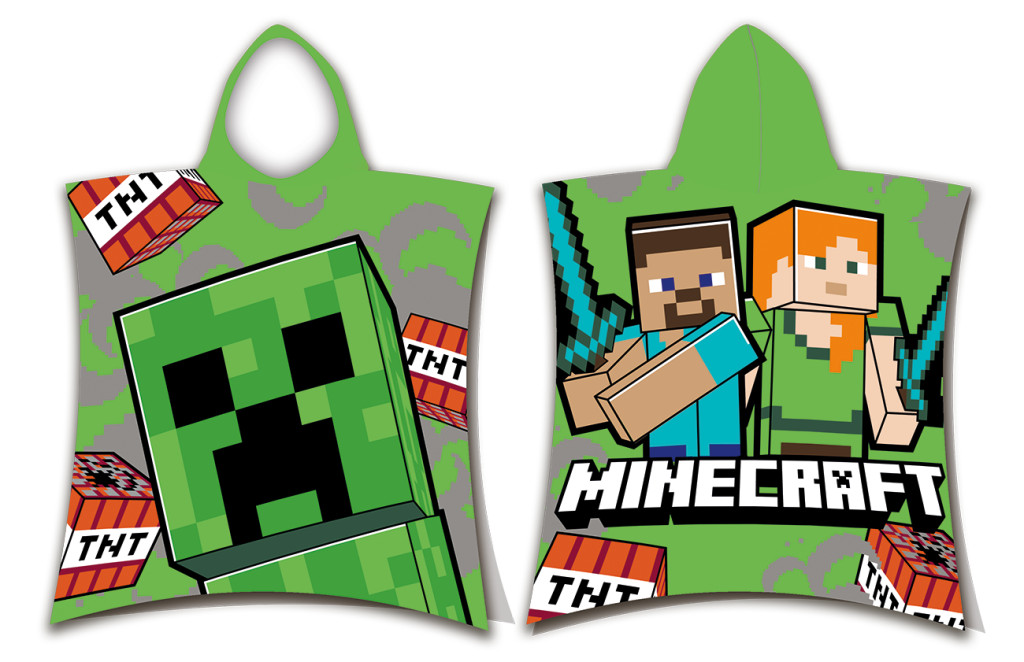 Minecraft TNT laste rannapontšo 50×115 cm – tootepilt