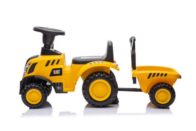MOOVKEE Traktor z przyczepą CAT yellow – tootepilt