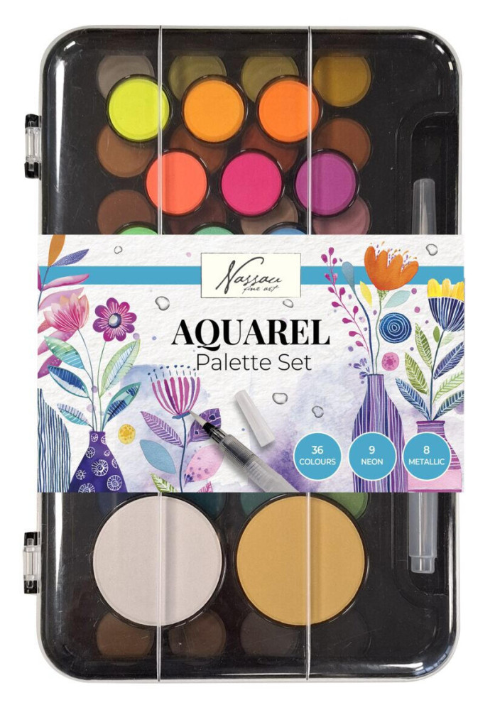 Nassau acrylic paint palette 36-osaline – tootepilt