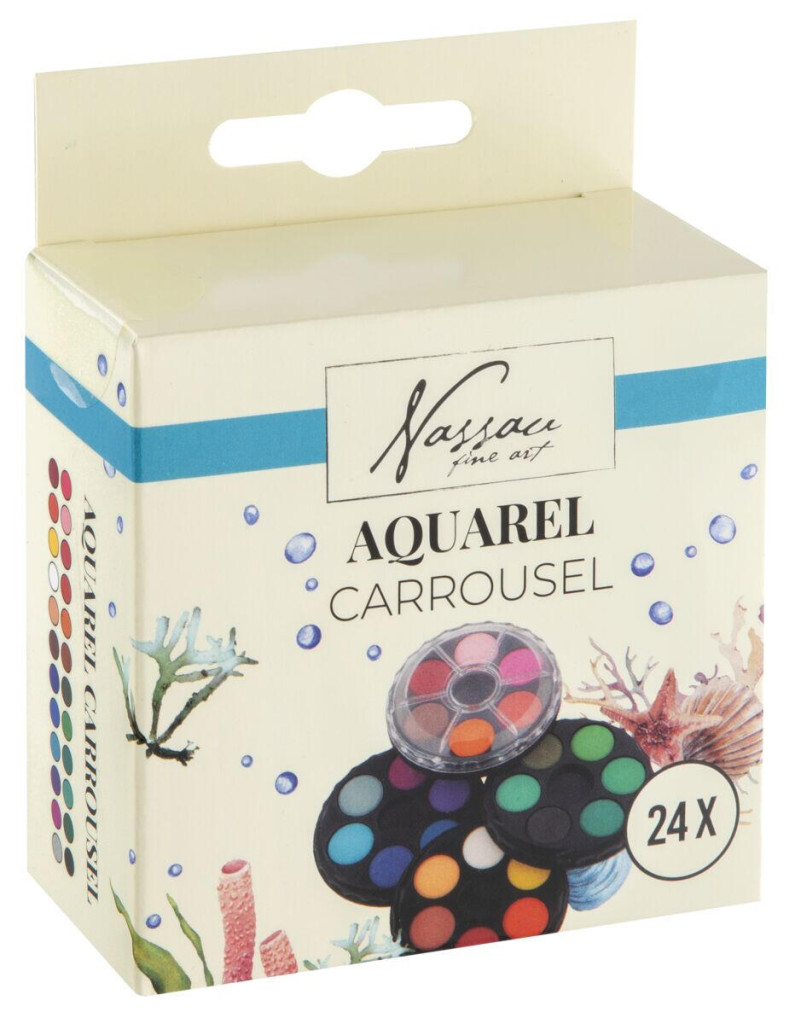 Nassau Carrousel akrüülvärvide komplekt, 24-osaline – tootepilt
