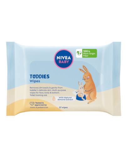Nivea Baby Toddies niisked salvrätikud, 57 tk pakendis