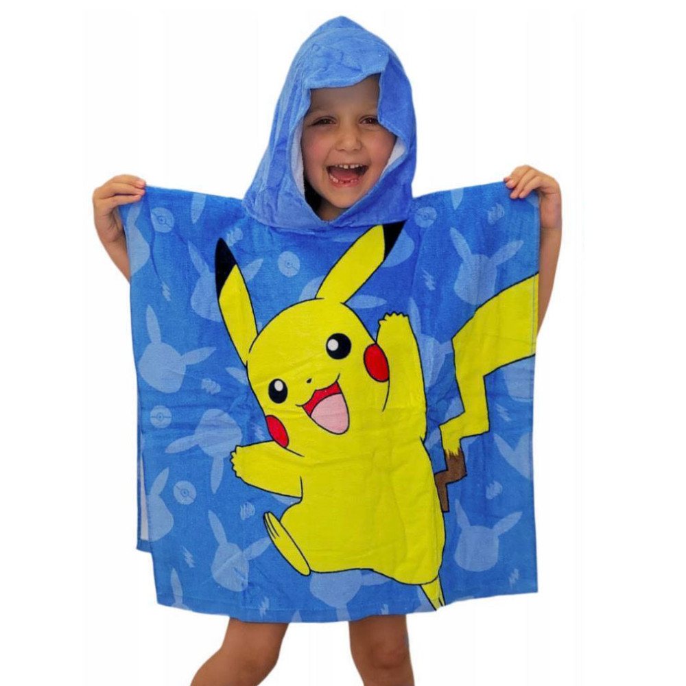 Pokémon Blue laste rannapontšo 60×120 cm – detailvaade 2
