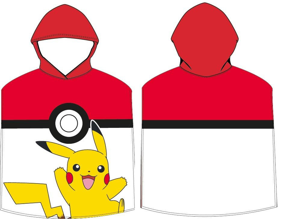 Pokémon Pokeball laste rannapontšo 50×115 cm – tootepilt