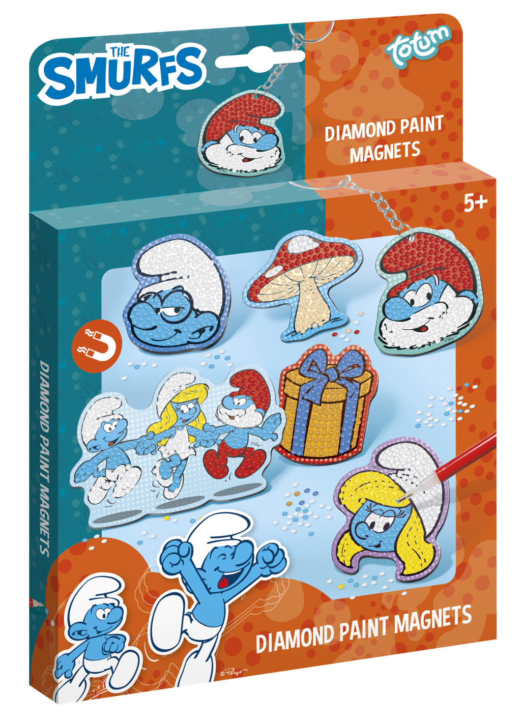 Smurfs Happy diamond bead magnetic set – tootepilt