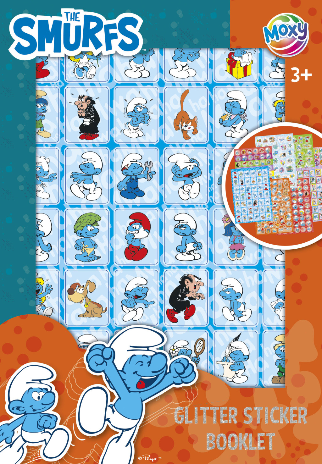 Smurfs Happy glitter kleepsualbum 8 pages – tootepilt
