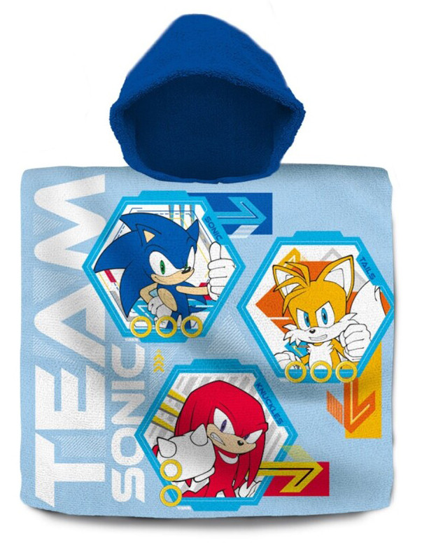 Sonic the Hedgehog Team Sonic the Hedgehog laste rannapontšo 60×120 cm – tootepilt