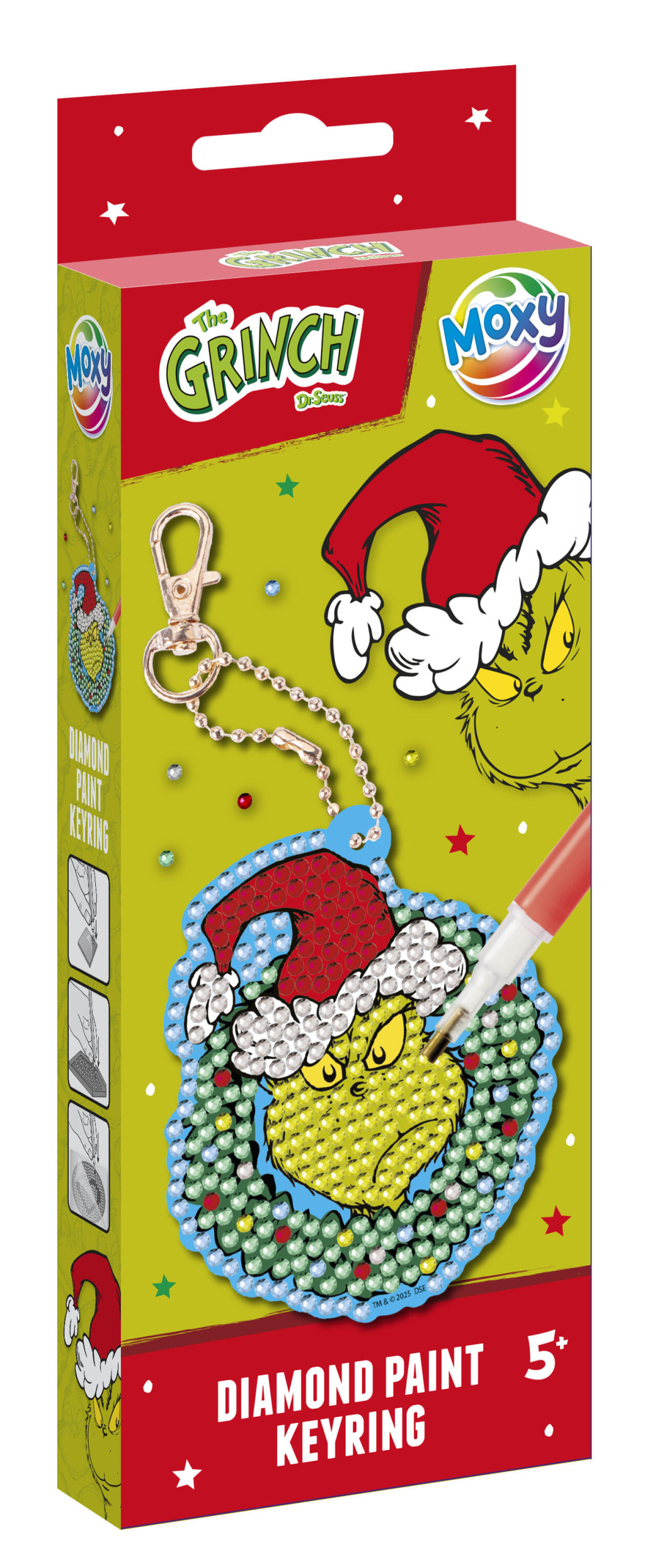 The Grinch Dr Seuss diamond bead keychain making kit – tootepilt