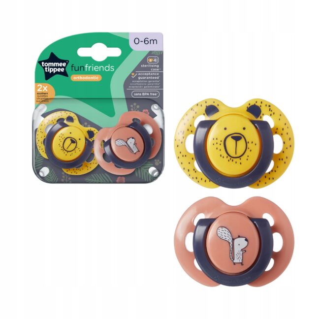 TOMMEE TIPPEE TTP43335796 lutt FUN FRIENDS 0-6m 2pak – tootepilt