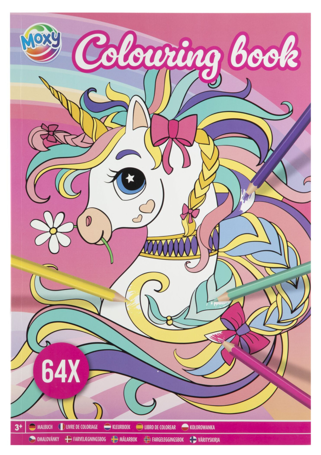 Unicorn Moxy 64-page värvimisraamat – tootepilt