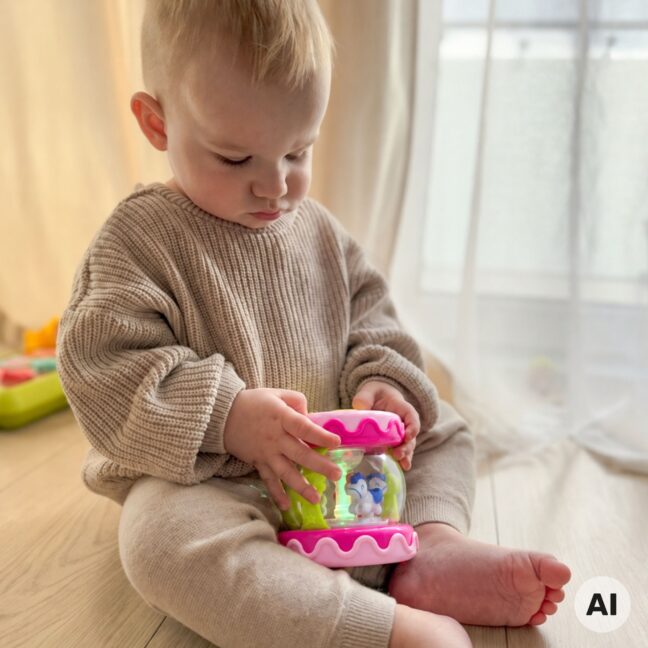 WOOPIE Baby 3-ühes roosa muusikatrummel projektori ja roomamisrulliga – toote pilt 3