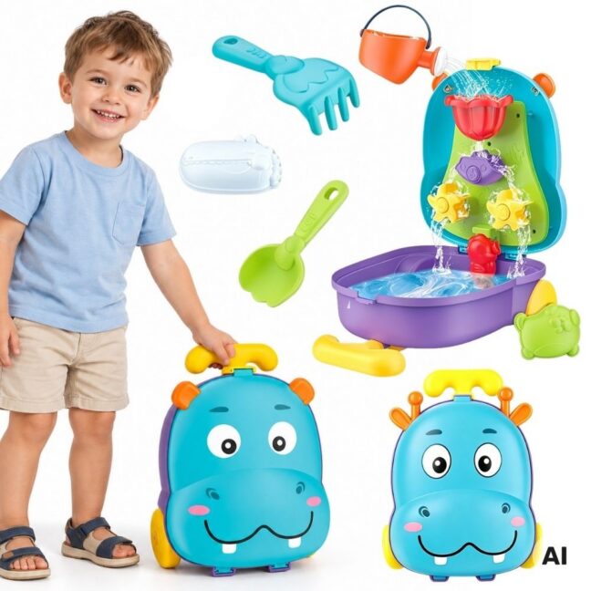 WOOPIE Hippo Sand and Water komplekt 2 in 1 Case Water Table