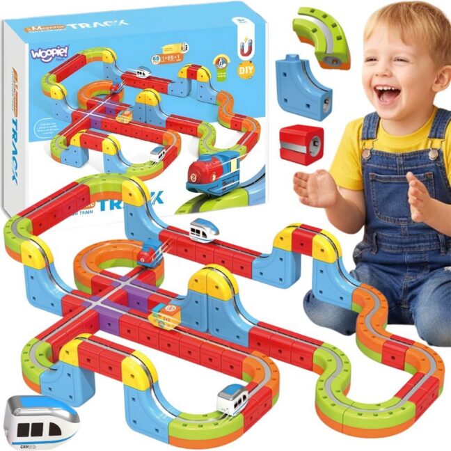 WOOPIE Magic Cube Train Construction Blocks Anti-Gravity magnetiline Track 68tk