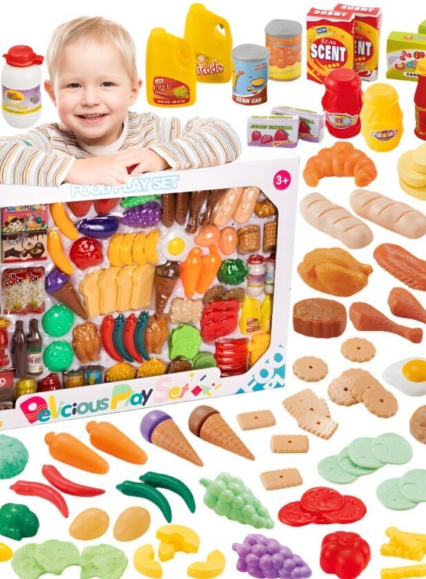 WOOPIE mängutoitude komplekt kööki ja poodi, 120 osa